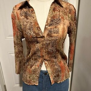 Vintage 90s Multicolor Button-Up Blouse